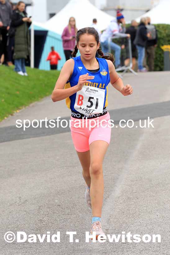 Girls under-13s 2022 Northern Road Relays, SportsCity, Manchester. Photo: David T. Hewitson/Sports for All Pics